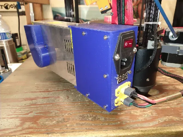S-360-12 PSU cover with voltmeter, switch and XT60 plugs