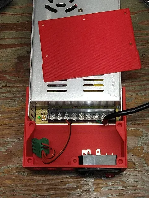 S-360-12 PSU cover with voltmeter, switch and XT60 plugs — Image 6 of 20