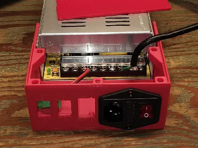S-360-12 PSU cover with voltmeter, switch and XT60 plugs — Image 8 of 20