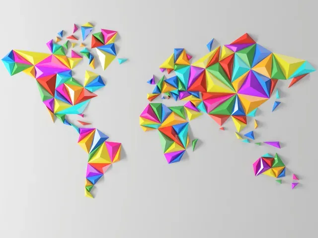 Geometric world map — Фото 2 из 3