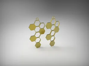 Honeycomb grape earrings