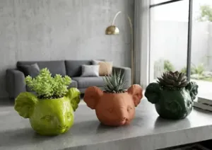 Cute Koala Head Succulent Planter Pot