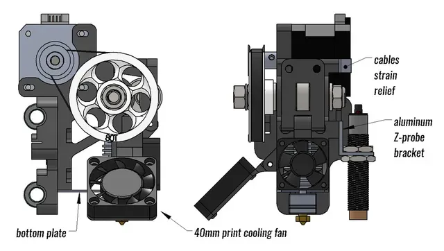 E3D v6 Belt Driven Extruder (3mm / 1.75mm) for Prusa i3 — Image 2 of 18