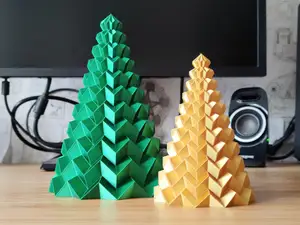 Modern origami Christmas tree - Home decor - Winter ornament decoration - Vase mode