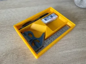 Gridfinity Holder for 1 or 2 Combination squares (4x3 grid) (Universal fit)