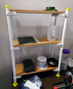 PVC Pipe Shelf - brackets, feet, top caps, marking jig