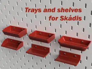 Trays and shelves for the Skadis board