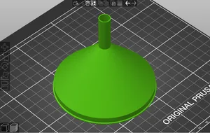 Funnel for filling the bottle with a narrow neck.