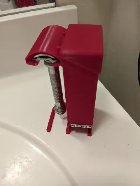 Safety Razor Stand, plus Blade Dispenser / Disposal — Image 2 of 4