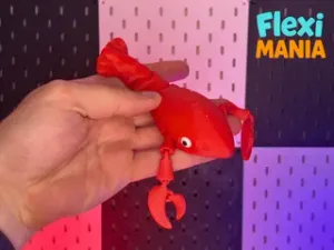 Flexi Lobster Articulated Print-in-Place Lobster – No Supports Needed