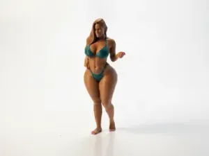 Curvy Lady Figurine Female Statue 3D Printable