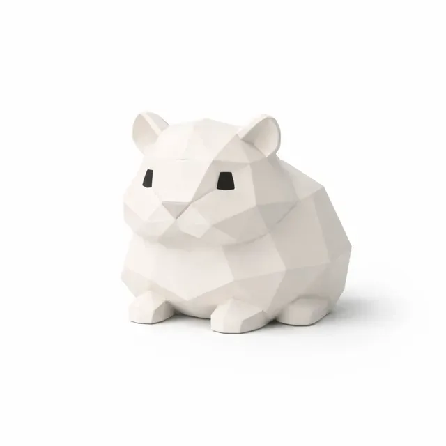 Low Poly Pets Set – Minimal Geometric Dog, Cat, Bunny & Hamst — Фото 8 из 8