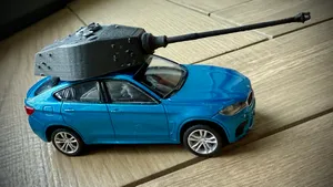 Detailed Tiger II tank turret for robot vacuum cleaners.
