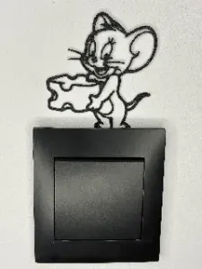 Jerry (Tom and Jerry) with Cheese - Light Switch Topper