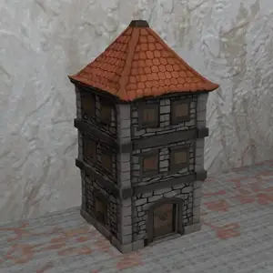 Strategy TTRPG Casle Square Tower Nosupport FDM Terrain