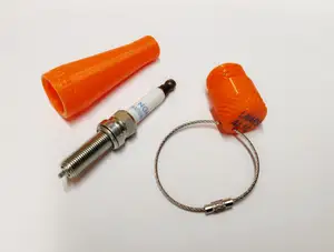 Protective box for NGK LMAR9AI-10 spark plug, to carry it as a spare part.