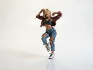 Ripped Jeans Lady Figurine Female Figure 3D Printable