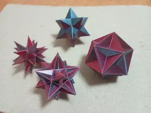 Kepler–Poinsot polyhedron - regular star polyhedra - Small Stellated Dodecahedron, Great Stellated Dodecahedron, Great Icosahedron, Great Dodecahedron