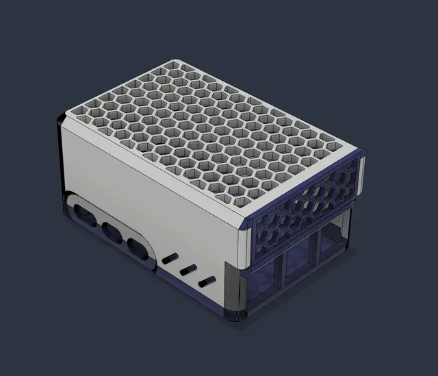 Honeycomb Raspberry Pi 5 Case for 52Pi PoE+ M.2 NVMe HAT — Фото 2 из 3
