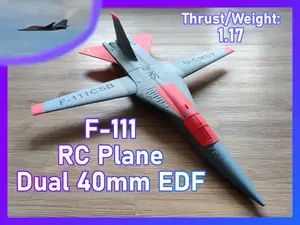 F-111 CSB "SN-6" | Fully 3D Printable Dual 40mm EDF RC Plane