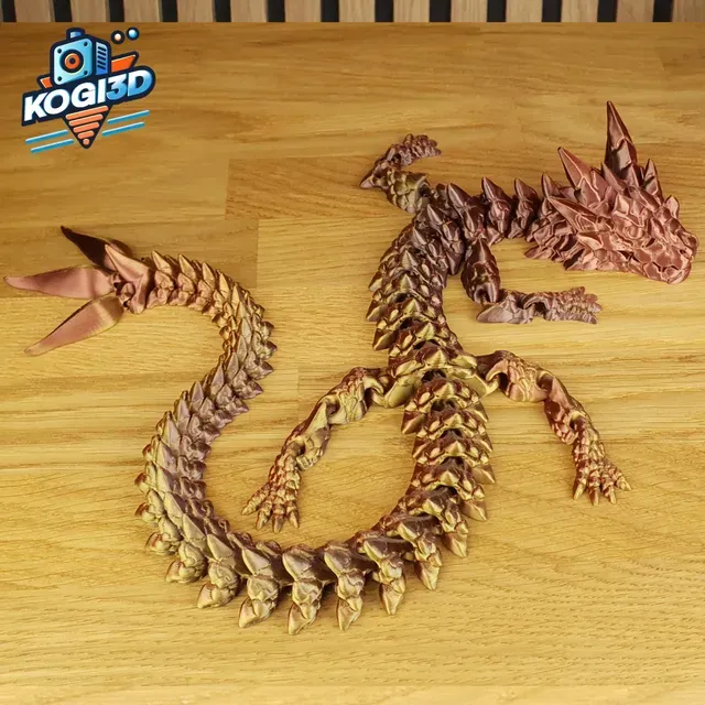 Print in Place Fully Articulated Flexi Dragon — Фото 8 из 9