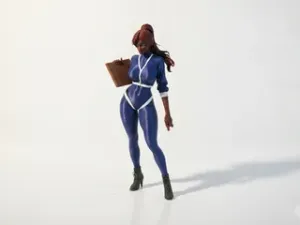 Gym Trainer Figurine Female Fitness 3D Printable
