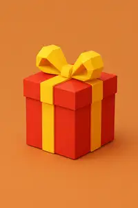 Low Poly Gift Box 3D Model