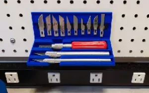 X-acto Knife Set Tray, with optional pegboard mounts