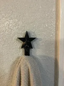 HEAVY DUTY STAR HOOKS WITH SCREW HOLES AND NO HOLES OPTION