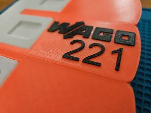 Clipsable levers for Wago box (raised Text)