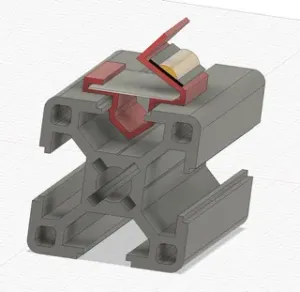 LED strip mount for 3030 extrusion with picam ribbon cable guide