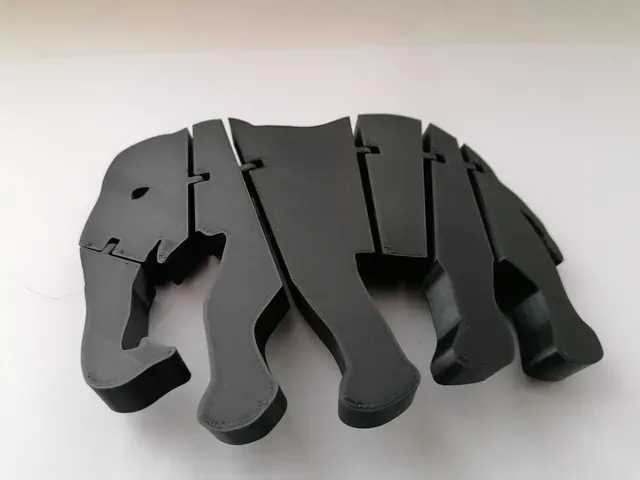 flexi elephant toy and magnet in the fridge children
