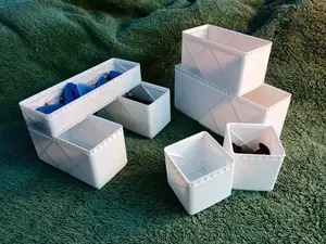 Reinforced Economical Gridfinity Bins - No vase mode (w/ half grid)