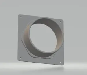 Prusa Original Enclosure Hexagonal Hole to 4-inch flexible ducting dryer vent adapter