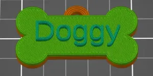 OpenSCAD customizable dog tag