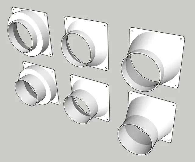 140mm Fan To 100mm Pipe Adaptors — Image 2 of 8