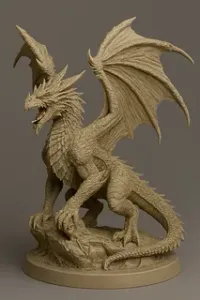 Elder Pyroclast, Scourge of the Molten Peaks | 32mm & 75mm Fantasy Miniature | FDM & Resin