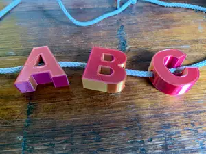 Shoelace Bead Alphabet