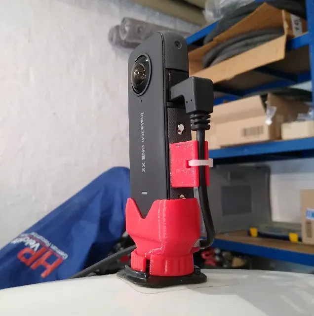 Insta360 One X2 adapter for DJI bayonet mount (velomobile) (FreeCAD) — Фото 2 из 5