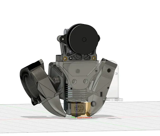 EXTRIMO HOTEND Ender 3 v2 phaetus dragonfly bms 2x5015 fans bl touch hotend sherpa mini / bmg — Image 4 of 11