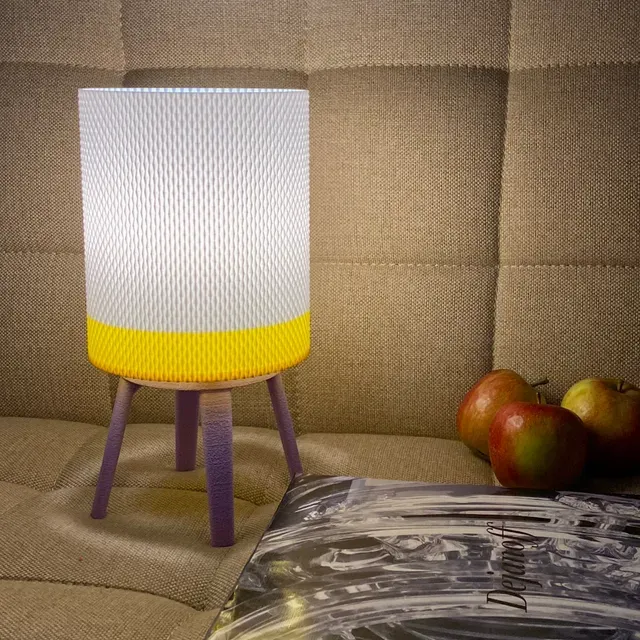 Textured Table Lamp On Legs, Easy Print Modern DIY Lighting — Фото 4 из 12