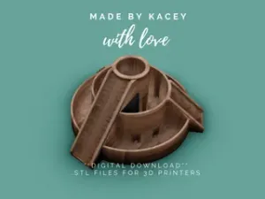 Office or Home 3 Tier Planter Designed for a Succulent Garden, Moss Bowl & Various Plants - Instant Download - Circle