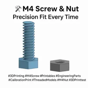 M4 Screw – 17 mm Length, 0.7 mm ISO Pitch