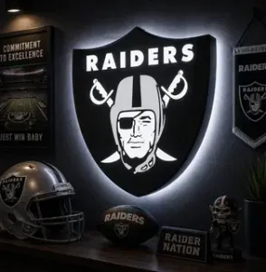 Oakland Las Vegas Los Angeles Raiders LED Lightbox | Multicolor 3D Printable 3MF