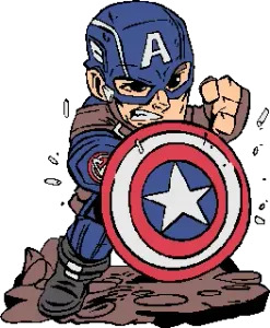HueForge Captain America with shield/fighting pose
