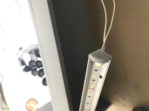 45° LED profile end cap - Wires into the corner - 16x16mm