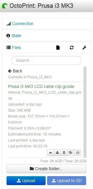 Prusa i3 MK3 / MK3S / MK3S+ LCD flat cable clip — Фото 5 из 8