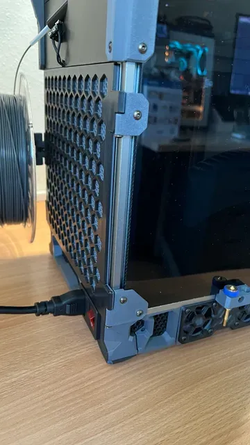 Voron V0 Hinged Rear Panel Hex Mesh — Image 3 of 5