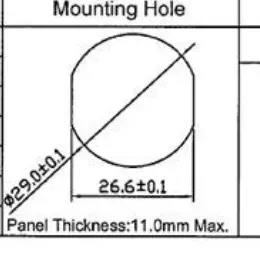 OpenSCAD Panel Cutout Template - double flat round switch
