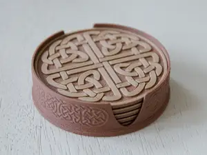 Celtic Coaster and Holder